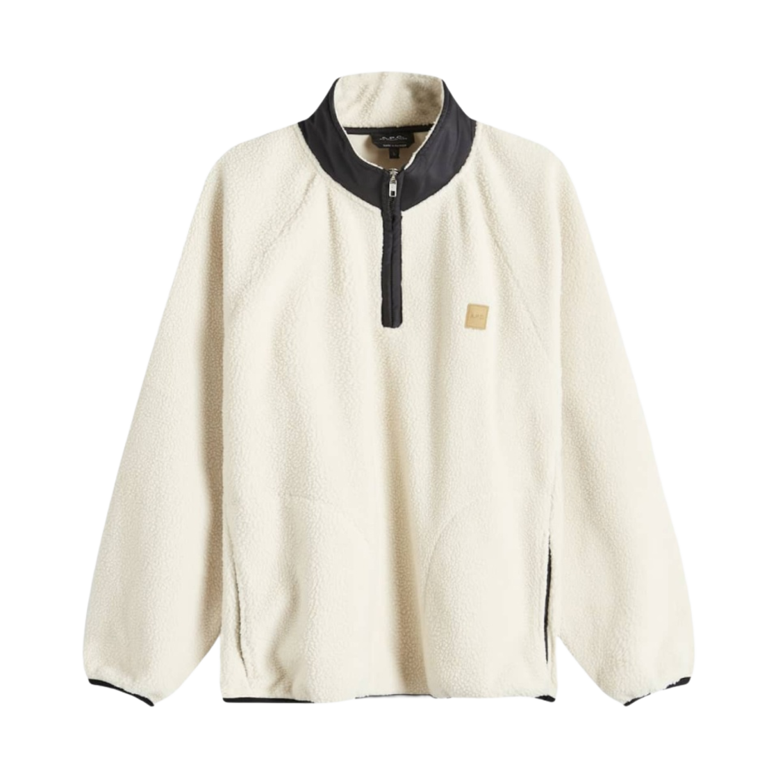 PSAIF-M27845-AAD A.P.C. Island Half Zip Sherpa Fleece Ecru