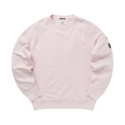 C.P. Company Cotton Diagonal Fleece Lens Sweatshirt Heavenly Pink - 24SS