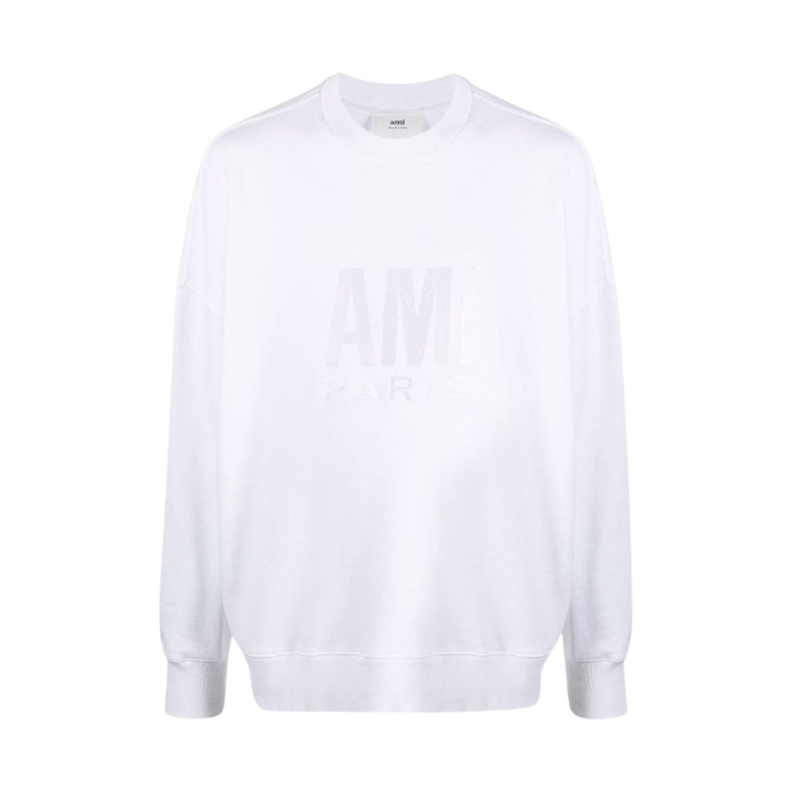 E22USW003-731-100 AMI Print Logo Sweatshirt White