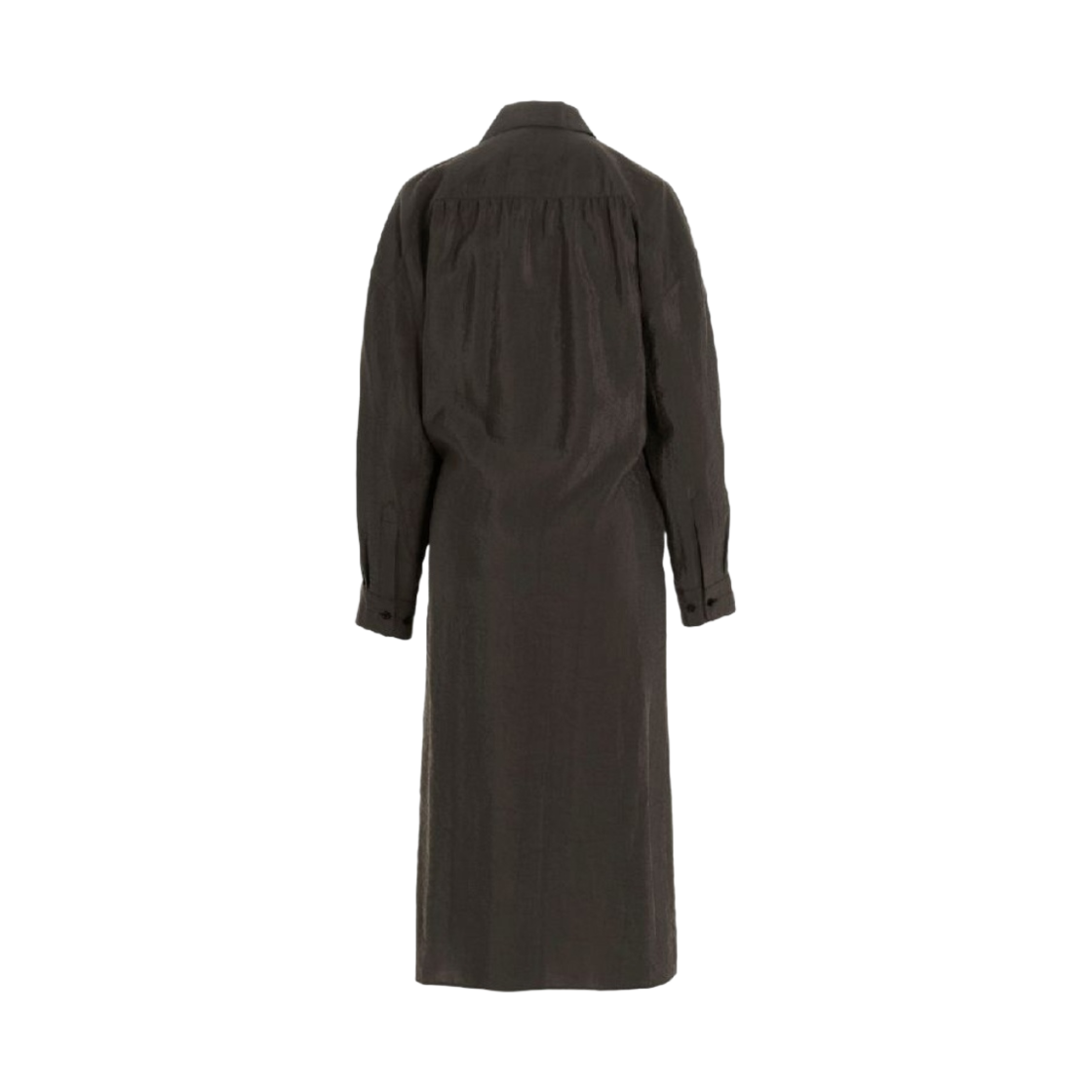 (W) 르메르 트위스티드 드라이 실크 드레스 브라운((W) Lemaire Twisted Dry Silk Dress Brown) - 2
