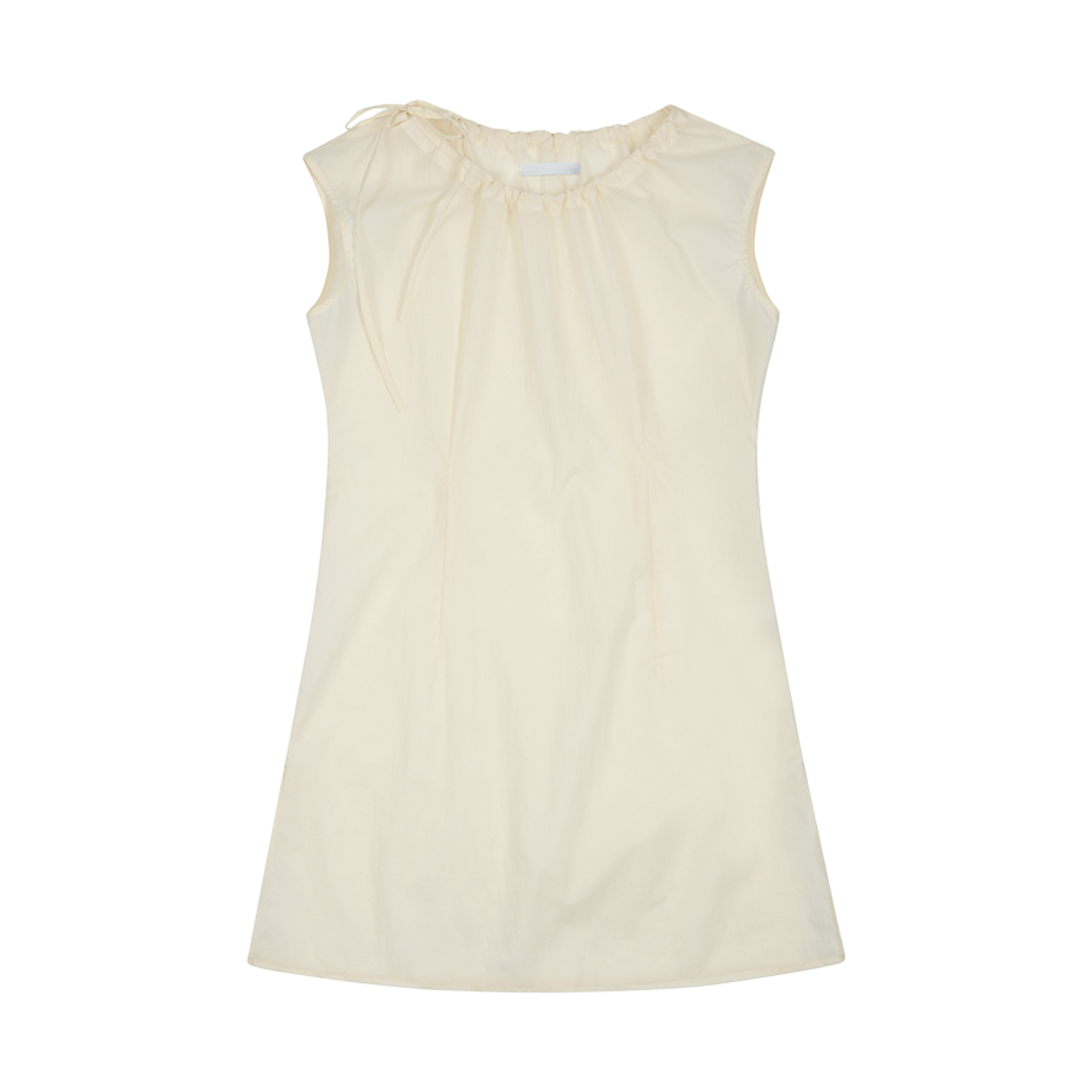 S25SS1002IV SEEN Shirring Neck Nylon Sleeveless Ivory