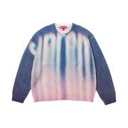 Supreme Blurred Logo Sweater Blue - 23FW