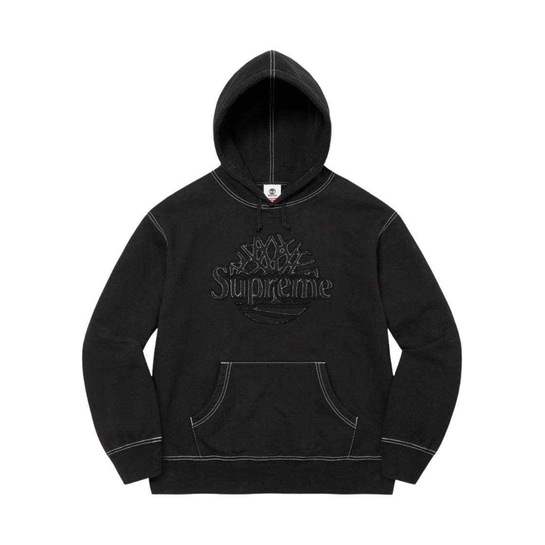 슈프림 x 팀버랜드 후드 스웨트셔츠 블랙 - 23SS(Supreme x Timberland Hooded Sweatshirt Black - 23SS) - 1
