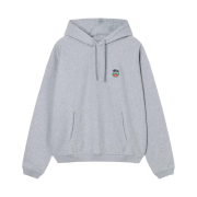 Stussy Relaxed Oversized Hoodie Grey Heather