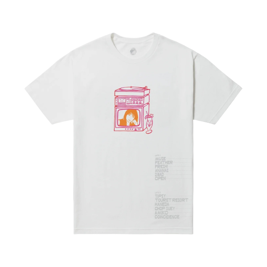 온 에어 자운드트랙 S/SL 티셔츠 화이트(On Air Zoundtracks S/SL T-Shirt White)