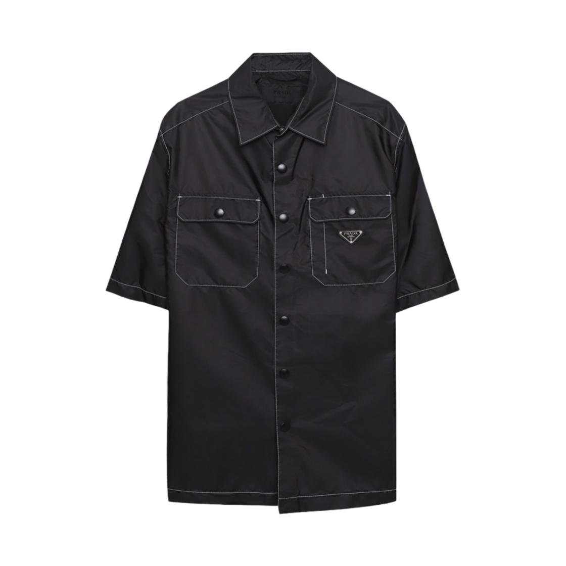 프라다 리나일론 숏슬리브 셔츠 블랙(Prada Re-Nylon S/S Shirt Black) - 1