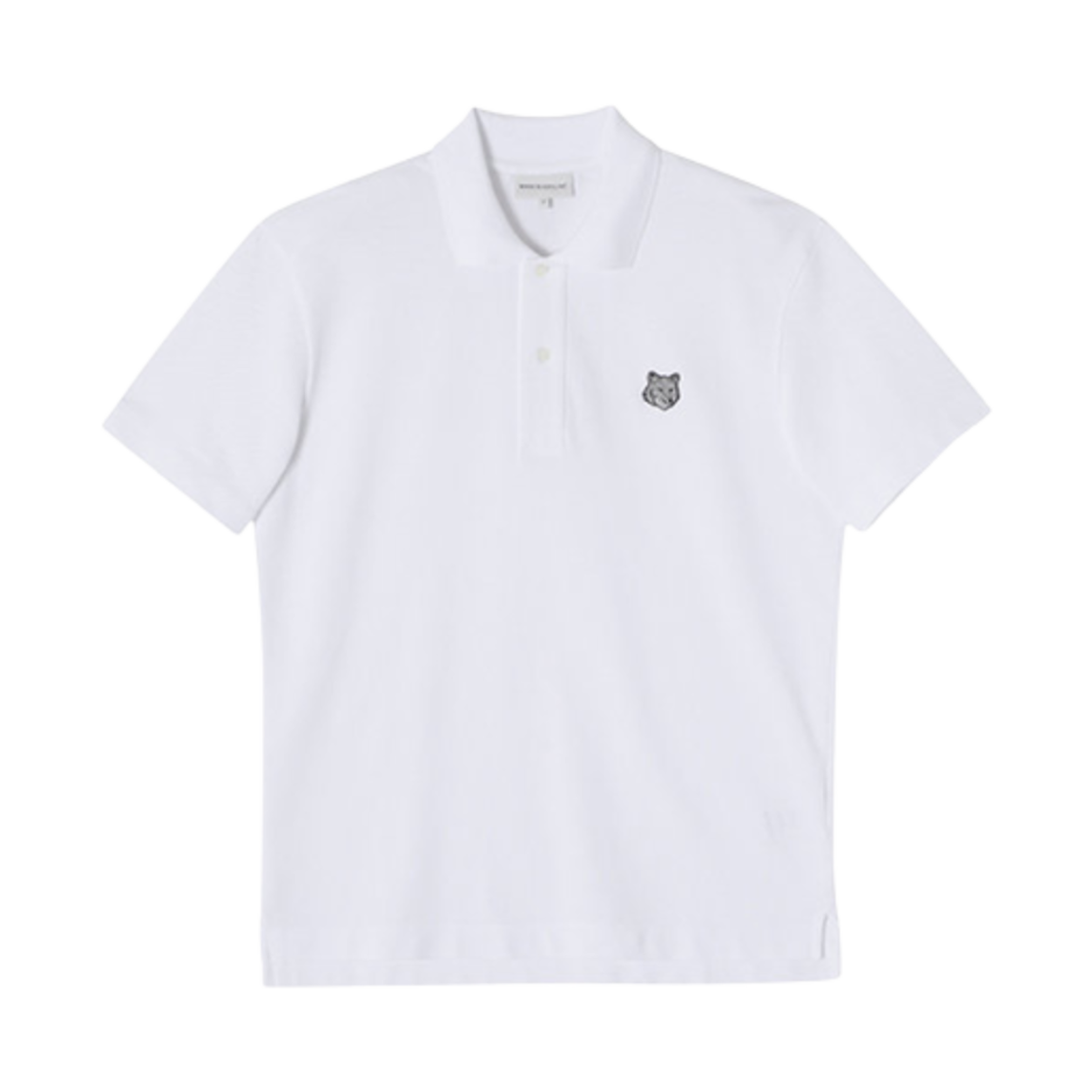 OM00213KJ7010-P100 Maison Kitsune Bold Fox Head Polo White
