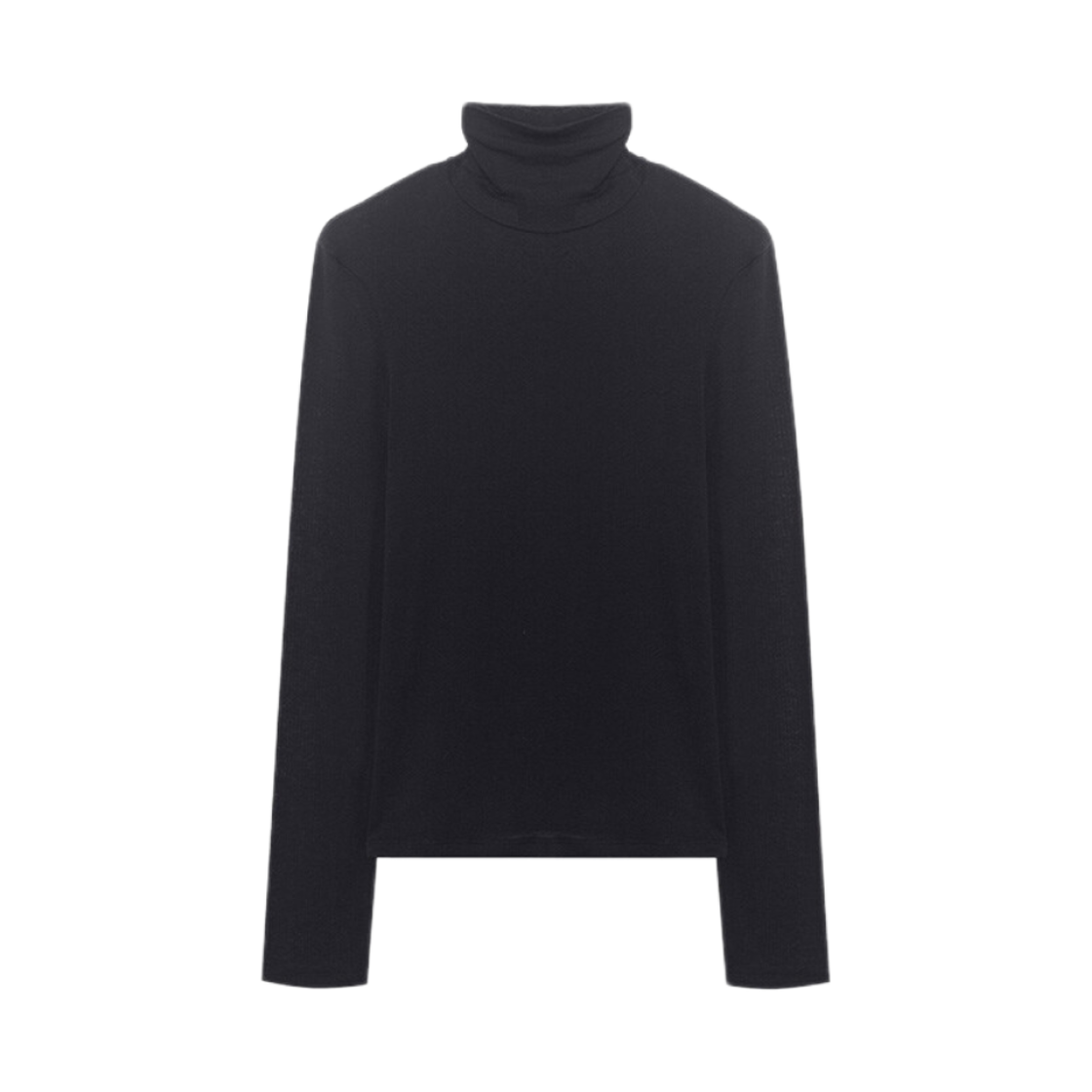 NEW4AE825 (W) On&On Soft Turtleneck T-Shirt Black