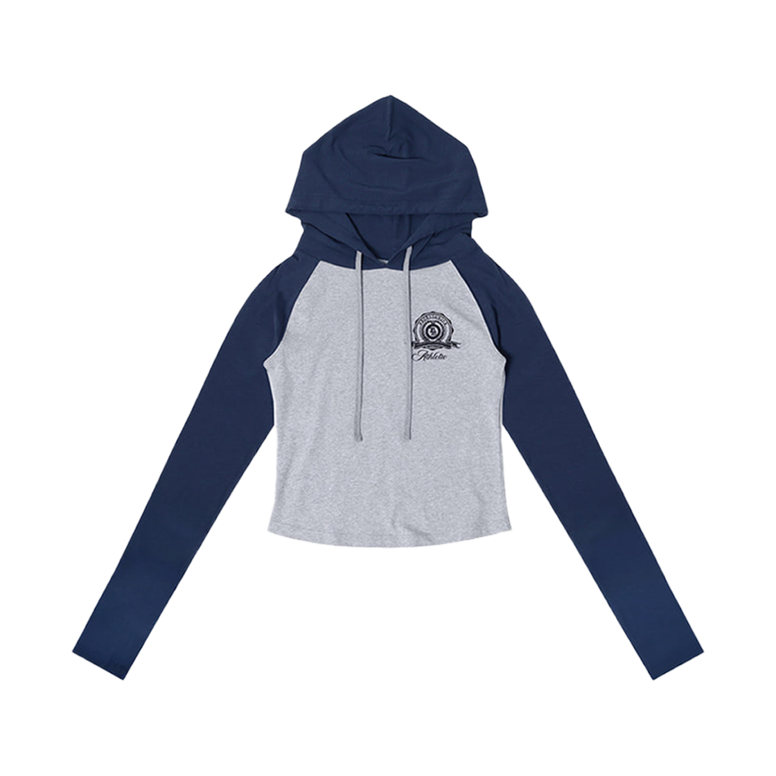 본투윈 애슬래틱 엠블럼 슬림 후디 멜란지 그레이