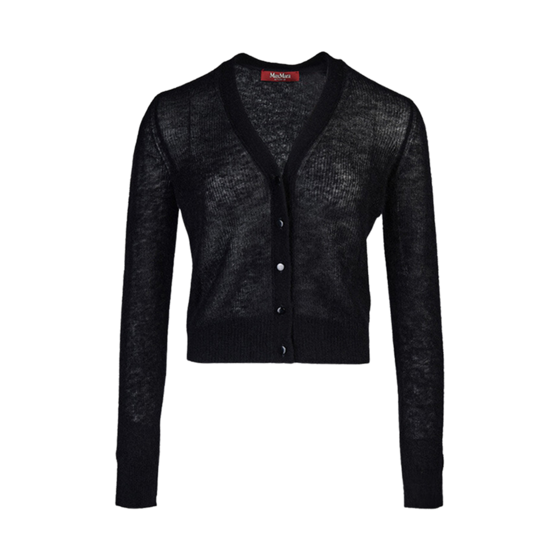 RAMO-008 (W) Max Mara Ramo Wool Cardigan Black