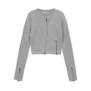 Vacant Archive Neah Knitted Zip-Up Grey