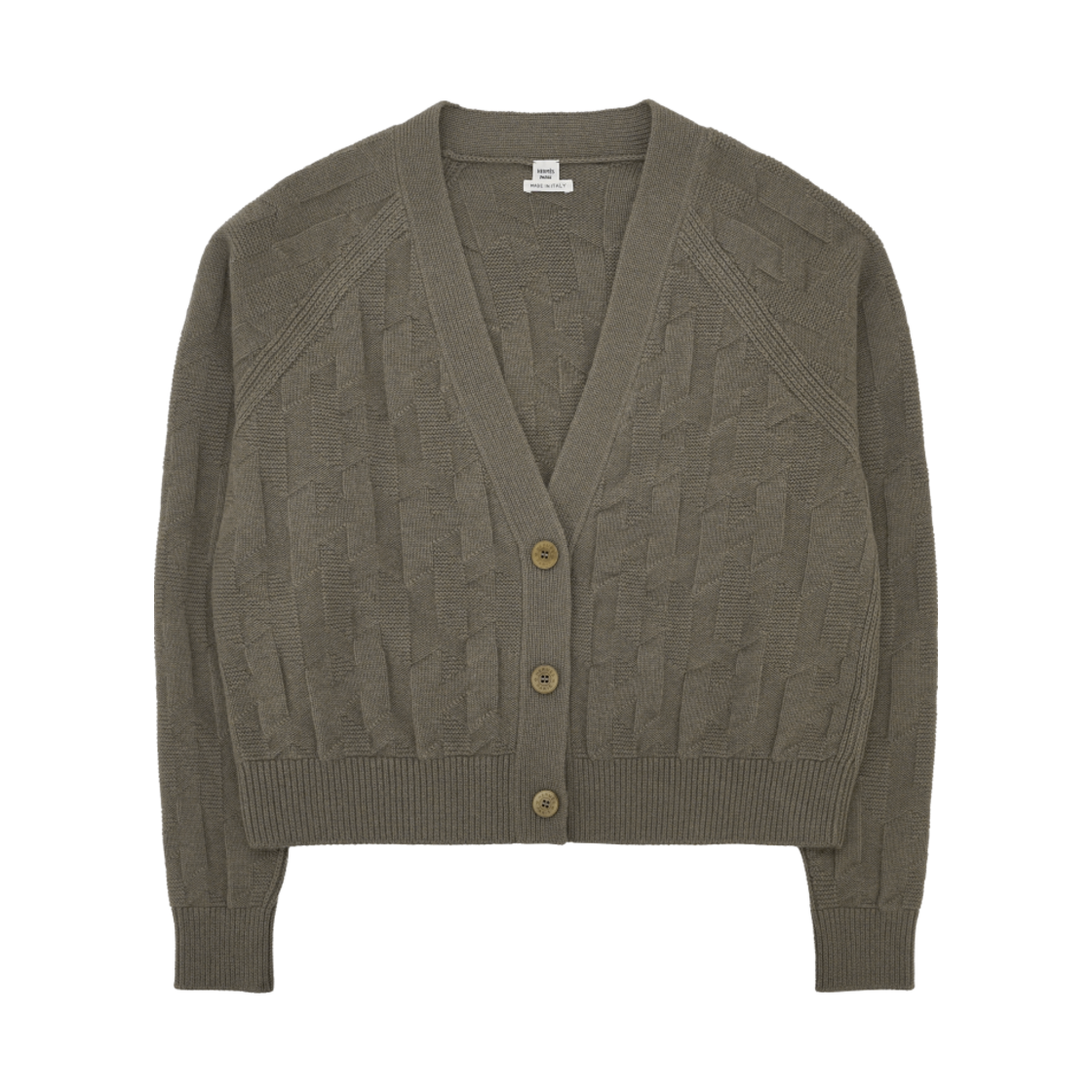 H4E/H4H2706D3DK (W) Hermes H Long Sleeve Cardigan Gris Etoupe