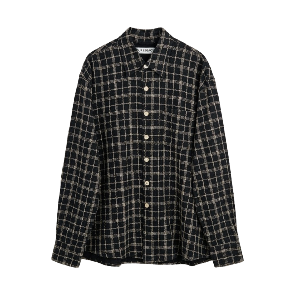 아워레가시 어보브 셔츠 블랙 피쉬넷 클로스(Our Legacy Above Shirt Black Fishnet Cloth)