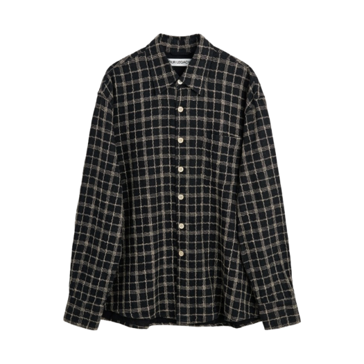 M2252ABF Our Legacy Above Shirt Black Fishnet Cloth