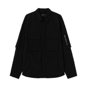 Juun.J Nylon Front Arm Pocket Shirt Black - 23FW