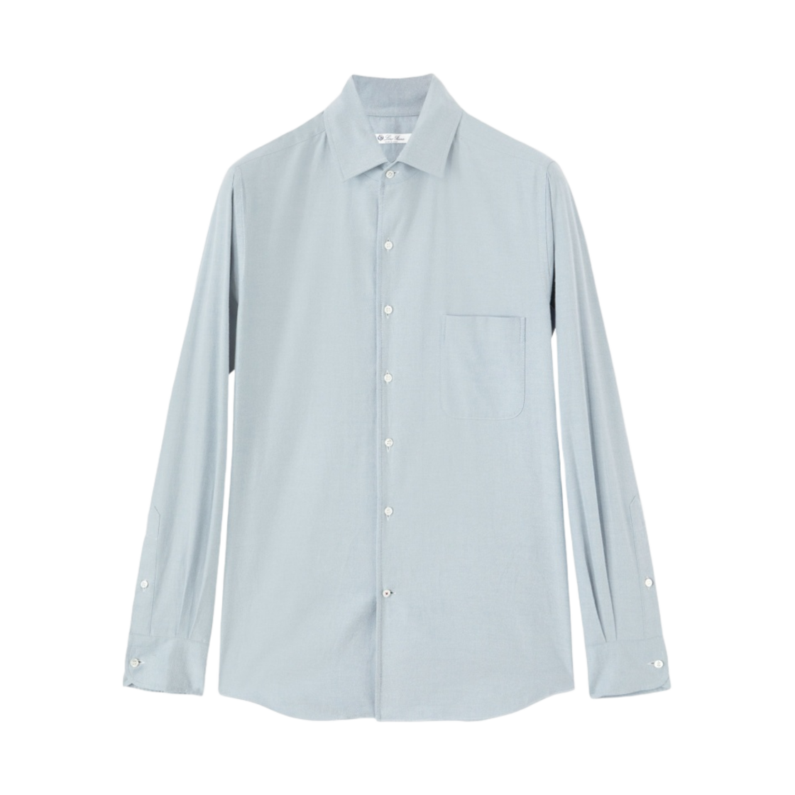 FAD3172-605L Loro Piana Cotton Andre Shirt Cottony Cloud Blue