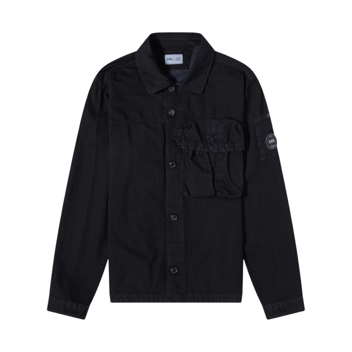 14SMOS023A-888 C.P. Company x END. Adapt Blu Overshirt Black Navy - 대표 이미지 #1
