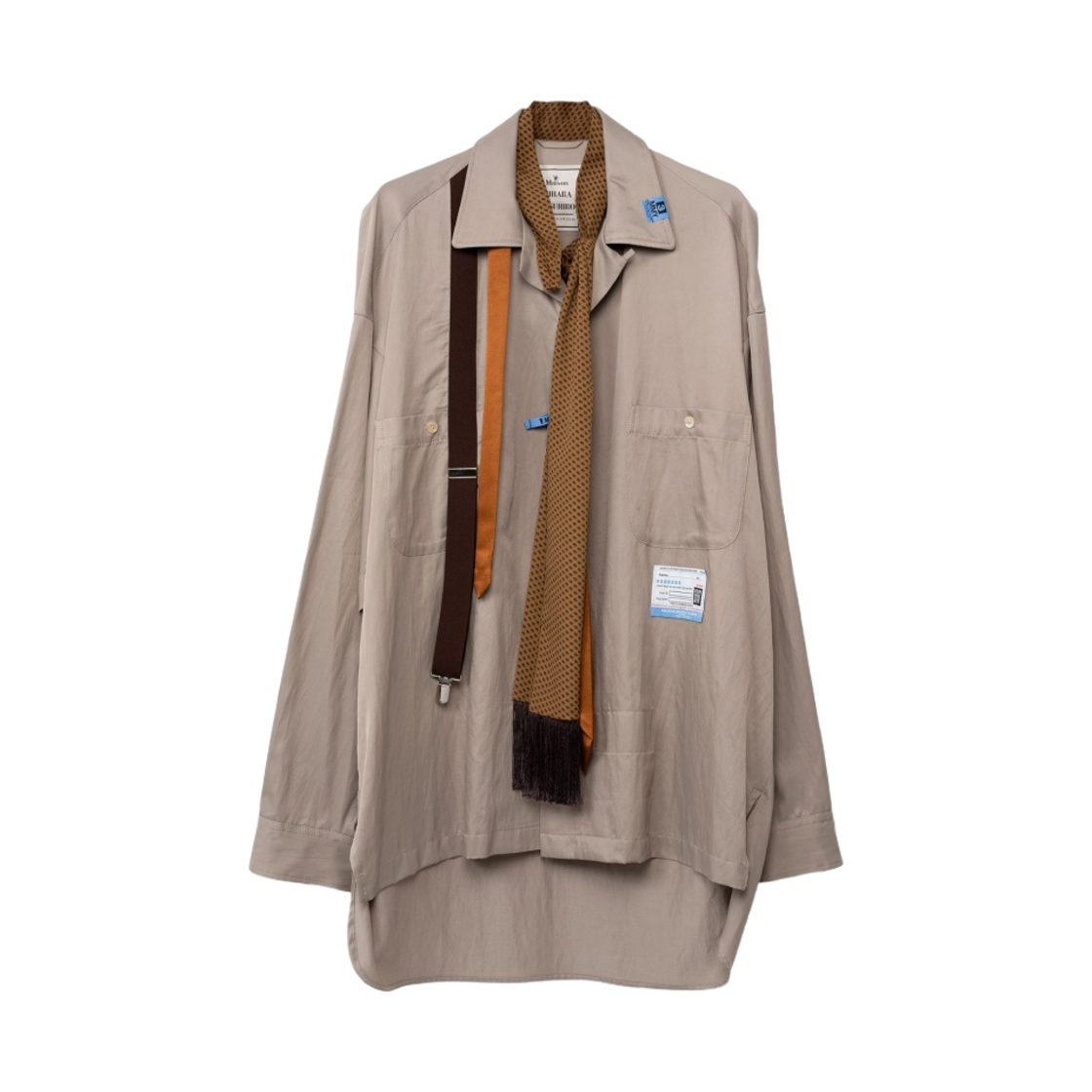 메종 미하라 야스히로 액세서리 믹스드 셔츠 베이지(Maison Mihara Yasuhiro Accessories Mixed Shirt Beige) - 1
