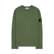 Stone Island 63750 Garment Dyed Heavy Cotton Long Sleeve T-Shirt Olive Green - 22SS