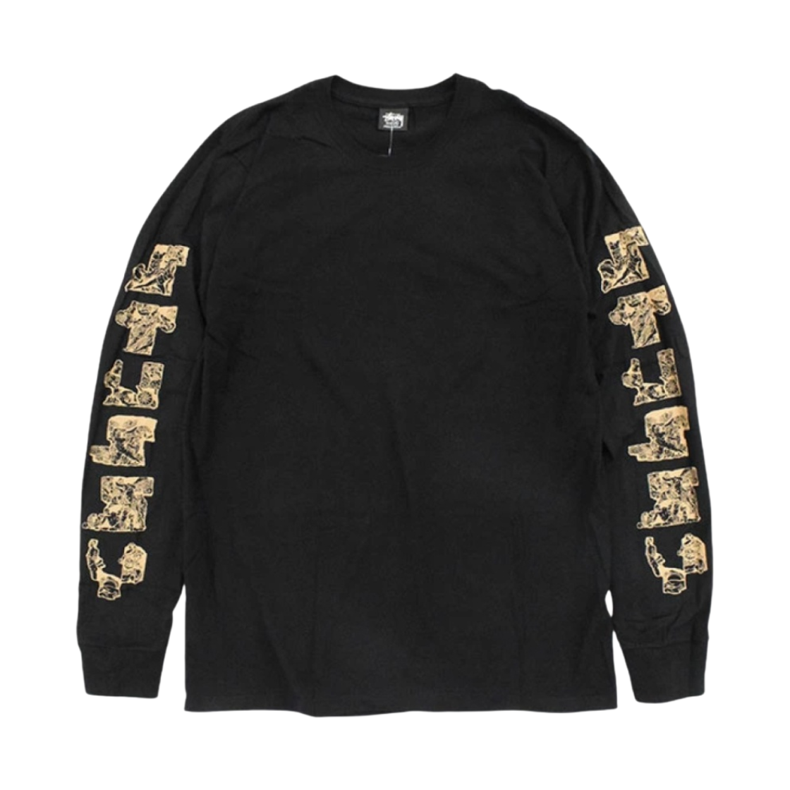 스투시 스컬프처스 롱슬리브 티셔츠 블랙(Stussy Sculptures LS T-Shirt Black) - 1