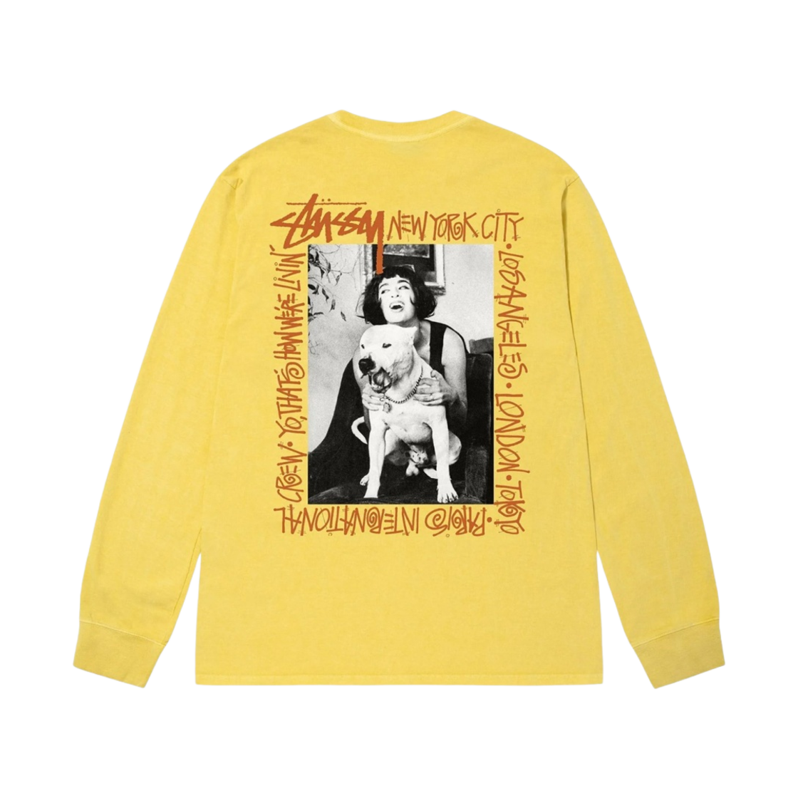 스투시 하우 위아 리빈 피그먼트 다이드 롱슬리브 티셔츠 버터(Stussy How We're Livin' Pigment Dyed LS T-Shirt Butter) - 1