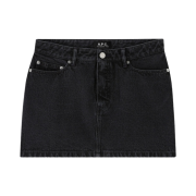 (W) A.P.C. Mini Skirt Stonewashed black