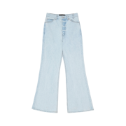 STU 24 Summer Flared Denim Pants Light Blue