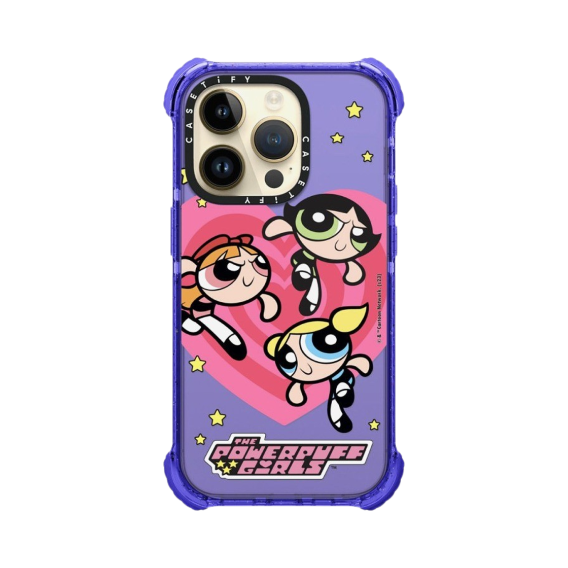 케이스티파이 x 파워퍼프걸 아이폰 하트 울트라 임팩트 범퍼 케이스 반투명 페리 퍼플(Casetify x The Powerpuff Girls iPhone Heart Ultra Impact Bumper Case Sheer Peri Purple) - 4