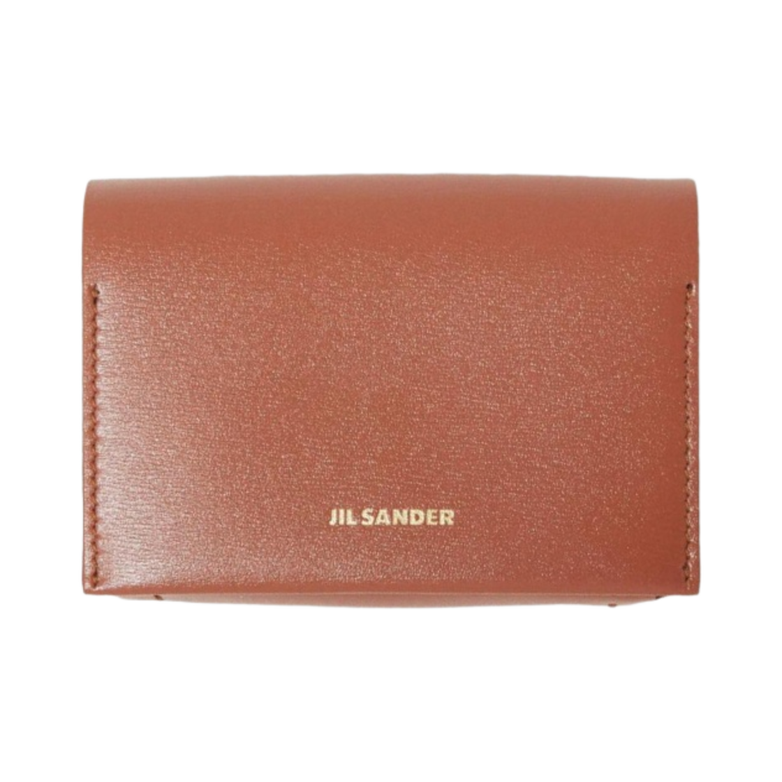 질 샌더 로고 레더 폴드 카드 홀더 브라운(Jil Sander Logo Leather Folded Card Holder Brown)