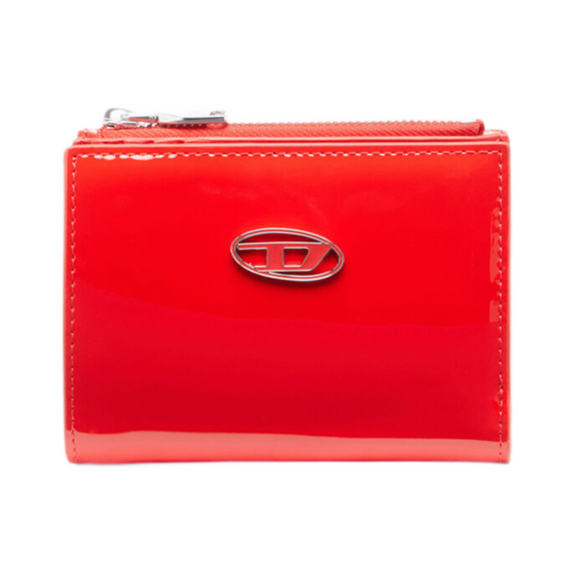 디젤 스몰 월렛 글로시 레더 레드(Diesel Small Wallet in Glossy Leather Red)