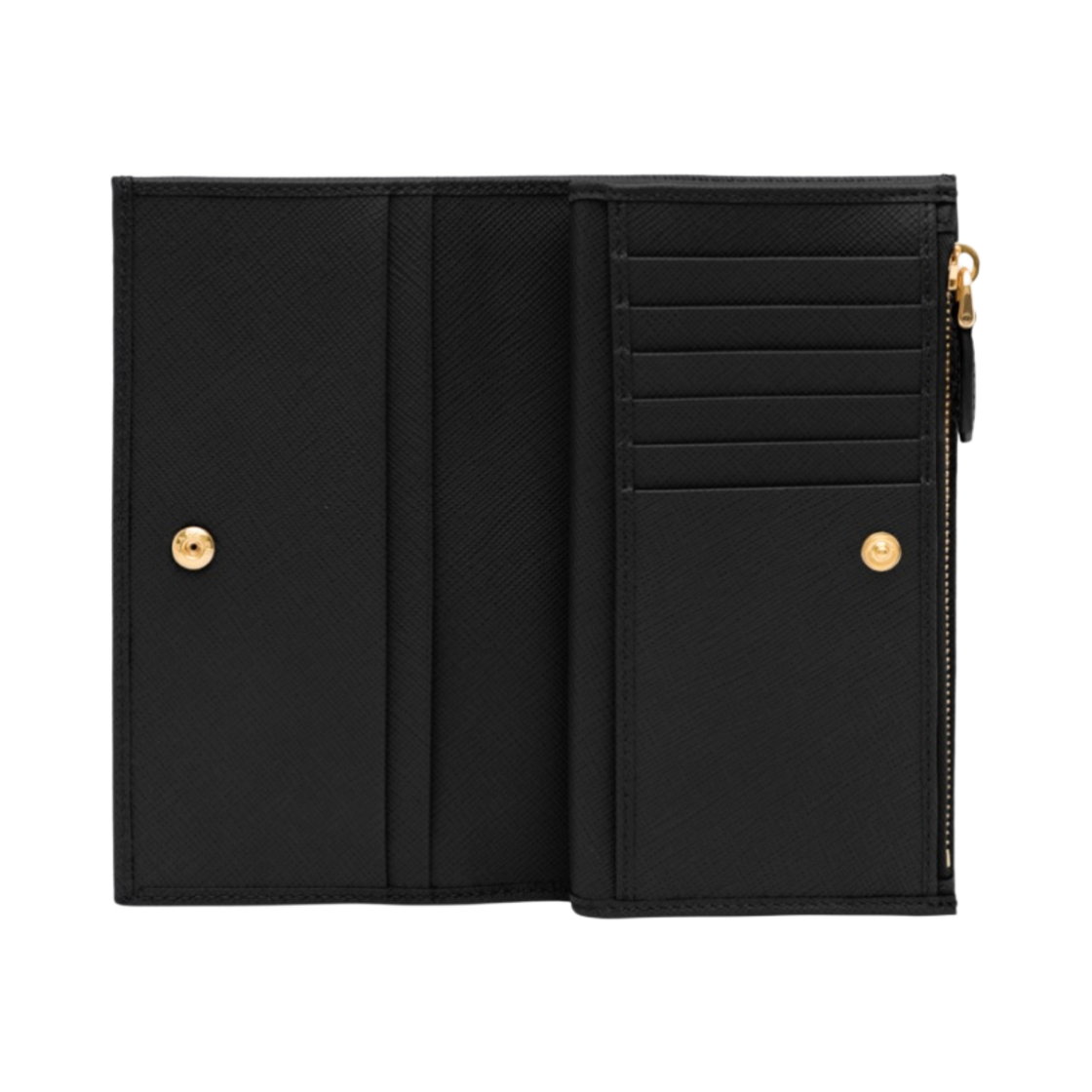 프라다 라지 사피아노 레더 월렛 블랙(Prada Large Saffiano Leather Wallet Black) - 2