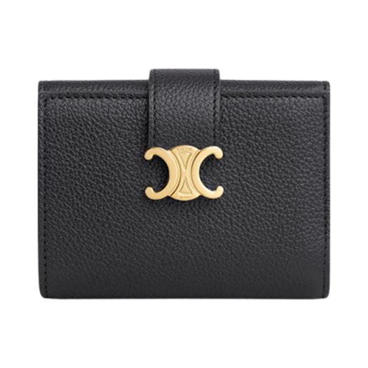 Celine Fine Wallet Celine Victoire in Supple Calfskin Black