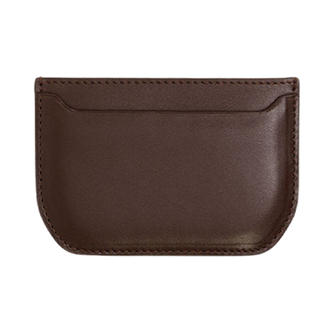 SL0028-LL0069-401 Lemaire Shiny Box Leather Calepin Card Holder Chocolate Fondant