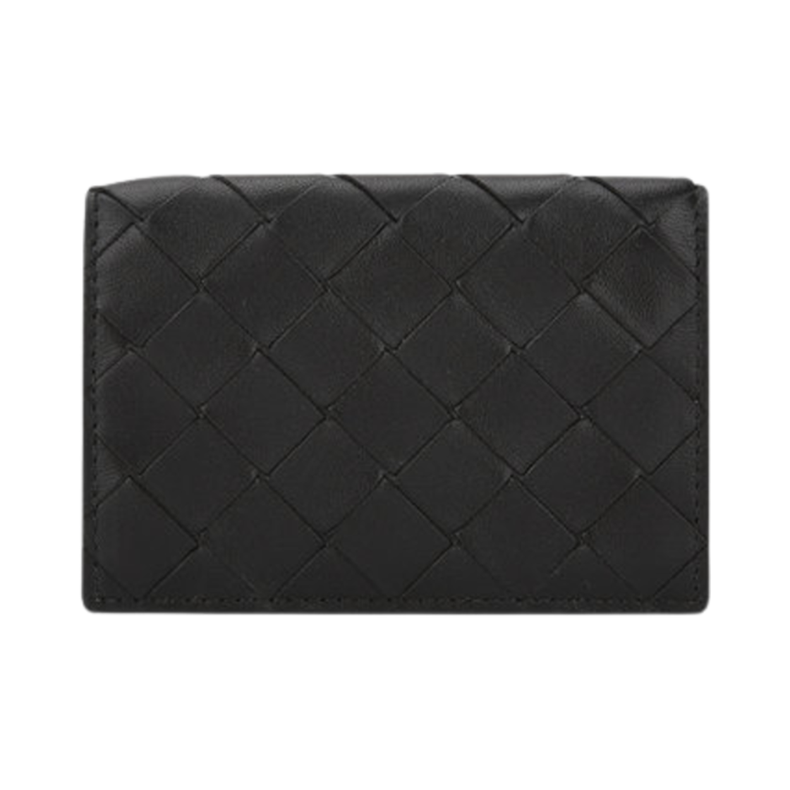 814091VCPP38425 Bottega Veneta Intrecciato Card Case Black