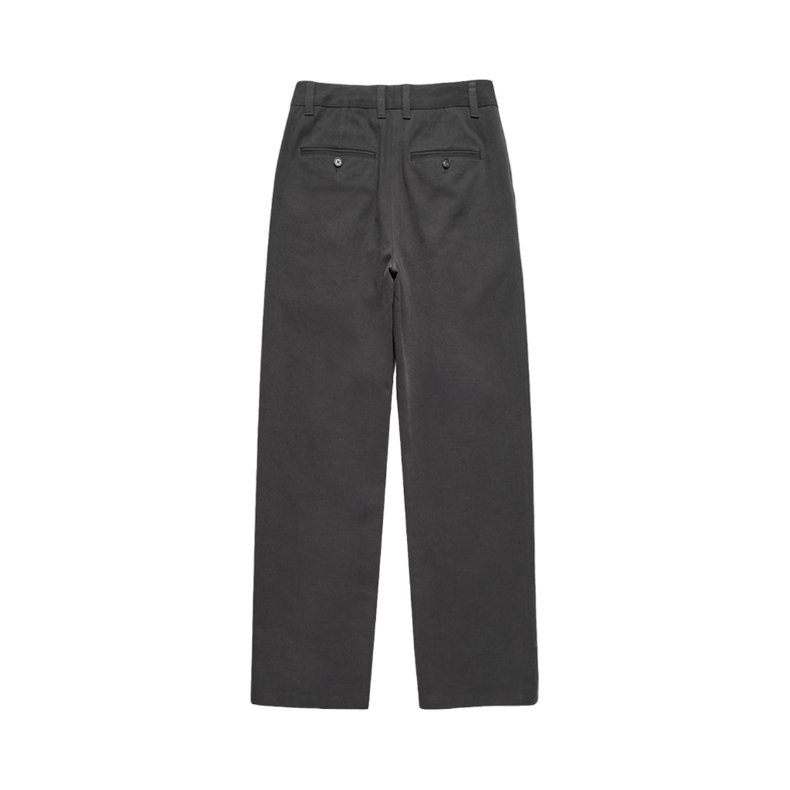 (W) 던스트 세미 와이드 치노 슬랙스 차콜 그레이((W) Dunst Semi-Wide Chino Slacks Charcoal Grey) - 2