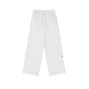 (W) Sculptor Linen Cargo Jogger Pants White