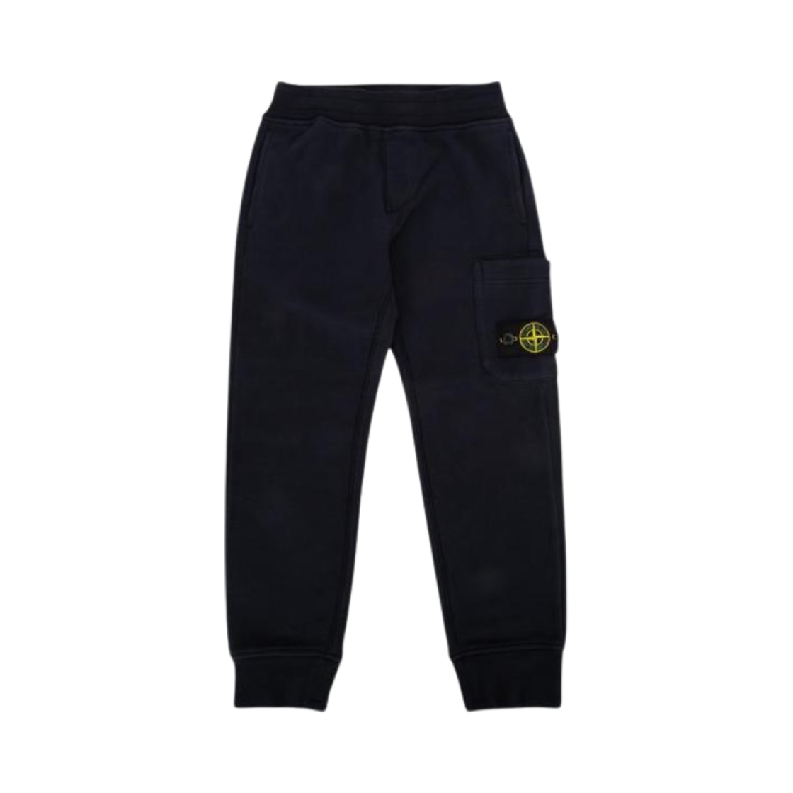 811661520-V0020 (Kids) Stone Island 61520 Garment Dyed Cotton Fleece Cargo Sweatpants Navy Blue - 24FW