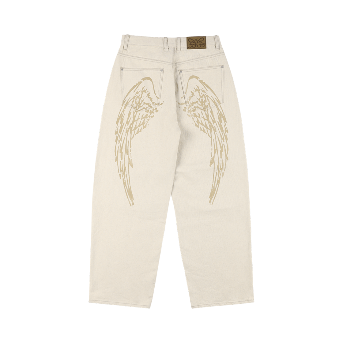 Fancy club】angel vintage washing pin tuck pants lvory