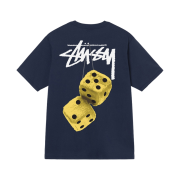 Stussy Fuzzy Dice T-Shirt Navy