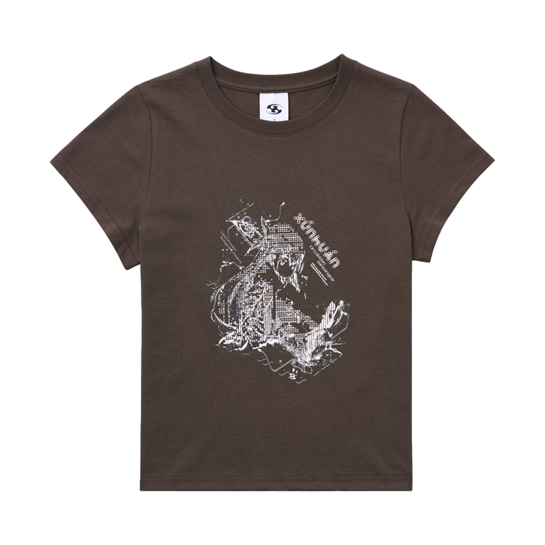 산산기어 우먼 순환 티셔츠 브라운