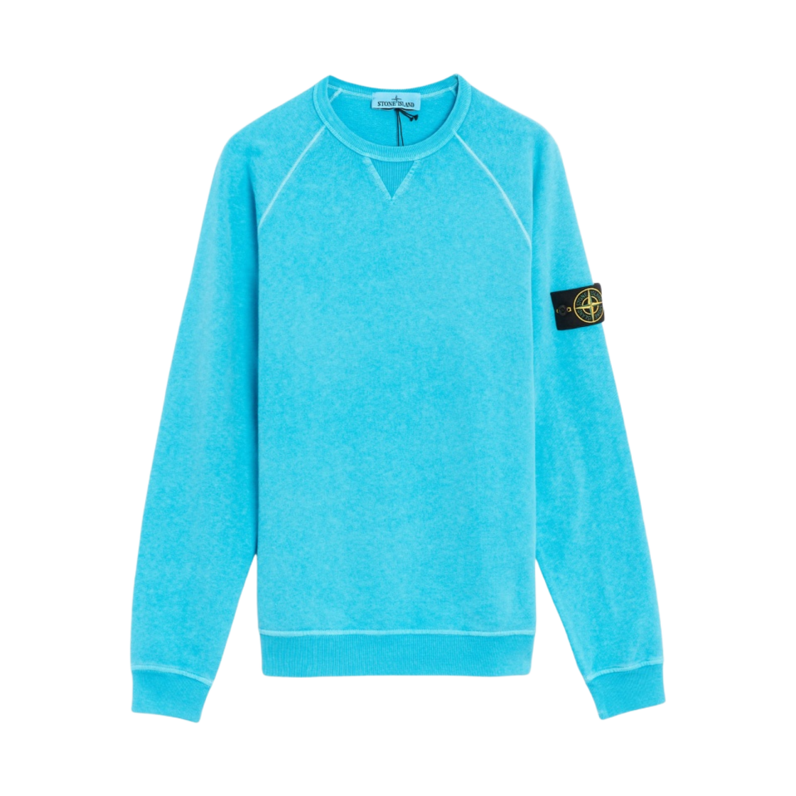 781566360-V0142 Stone Island 66360 Old Treatment Crewneck Sweatshirt Turquoise - 23SS