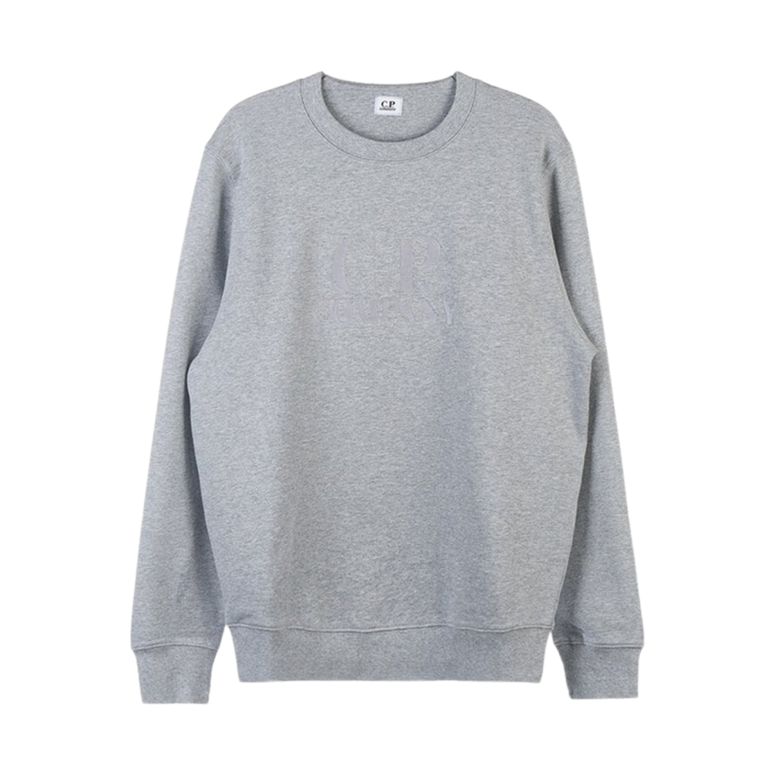 C.P. 컴퍼니 다이애그널 레이즈드 플리스 토날 로고 스웨트셔츠 그레이 멜란지 - 22SS(C.P. Company Diagonal Raised Fleece Tonal Logo Sweatshirt Grey Melange - 22SS) - 1