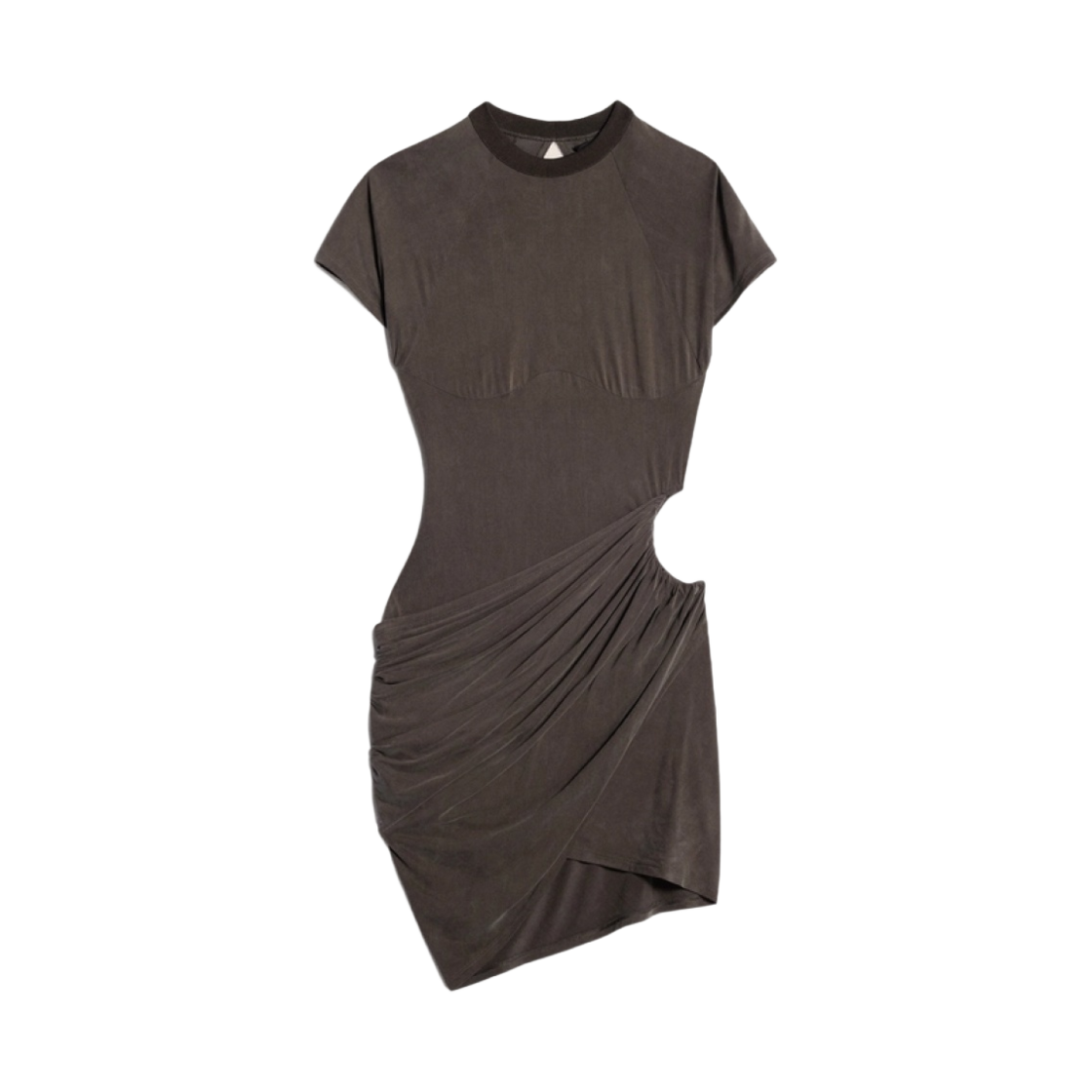 (W) 자크뮈스 라 로브 에스펠로 코트 드레이프 컷아웃 미니 드레스 브라운((W) Jacquemus La Robe Espelho Court Draped Cut-Out Mini Dress Brown) - 1