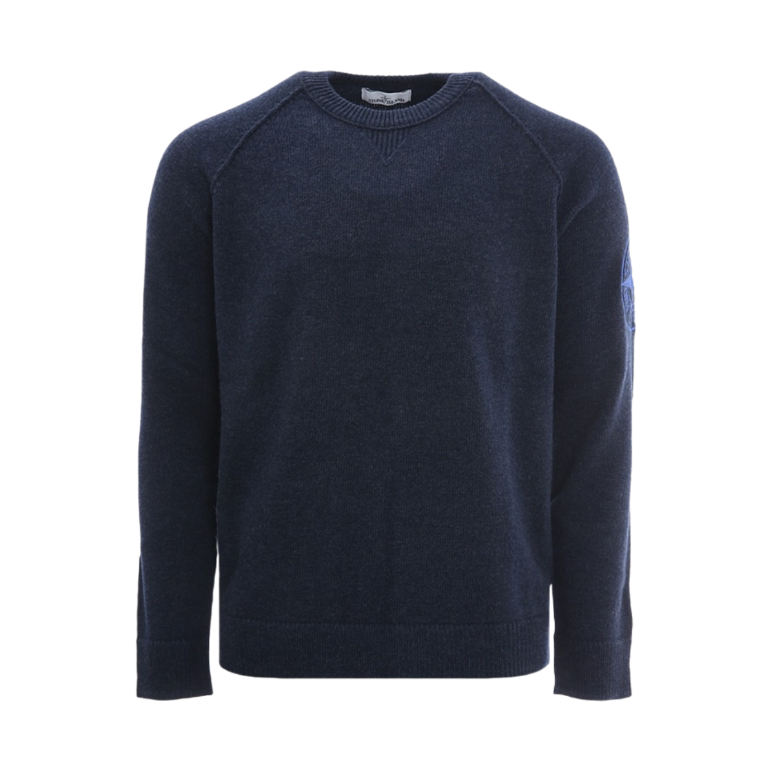 스톤 아일랜드 514B7 질롱 울 자수 크루넥 니트 네이비 블루 - 21FW(Stone Island 514B7 Geelong Wool Embroidery Crewneck Knit Navy Blue - 21FW) - 1