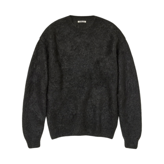 Auralee Shetland Wool Cashmere Knit P/O Black