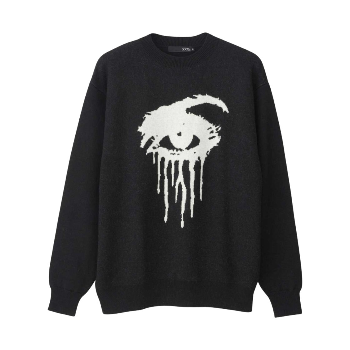 히스테릭 글래머 스크리밍 아이 자카드 스웨터 블랙(Hysteric Glamour Screaming Eye Jacquard Sweater Black) - 1