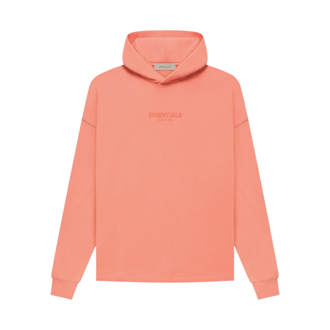 에센셜 릴렉스드 후드 코랄 - 22FW
