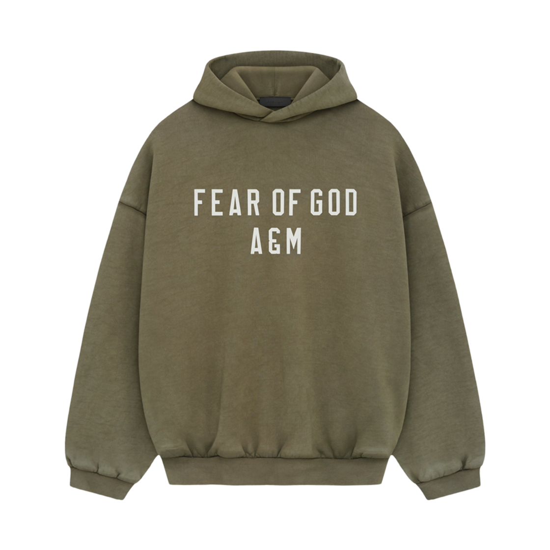 - Essentials Heavy Fleece Hoodie Military - 24FW