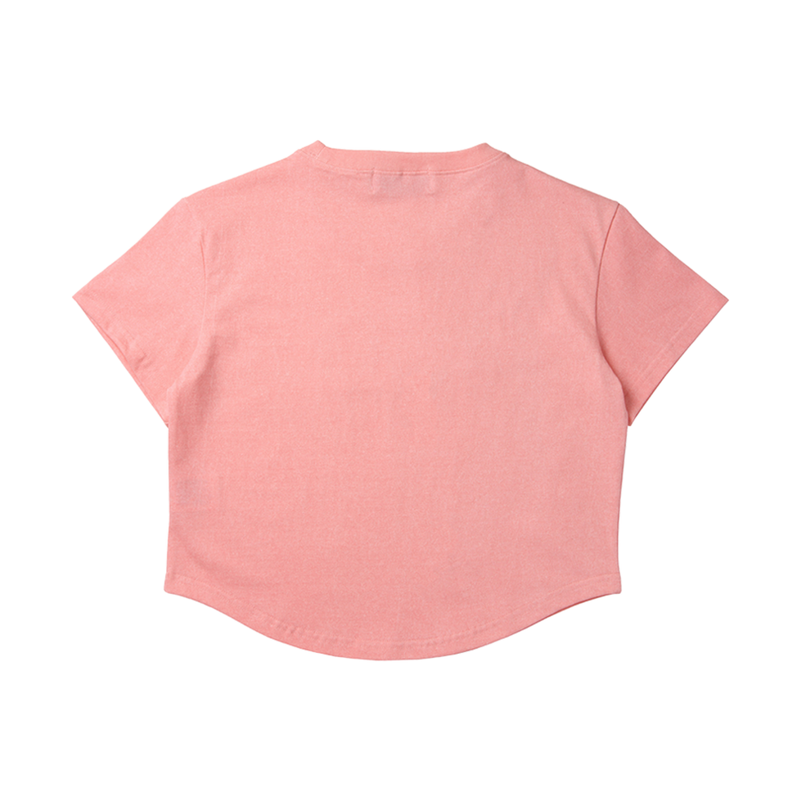 (W) 이미스 크롭 체인 스티치 티셔츠 핑크((W) Emis Cropped Chain Stitch T-Shirt Pink) - 2