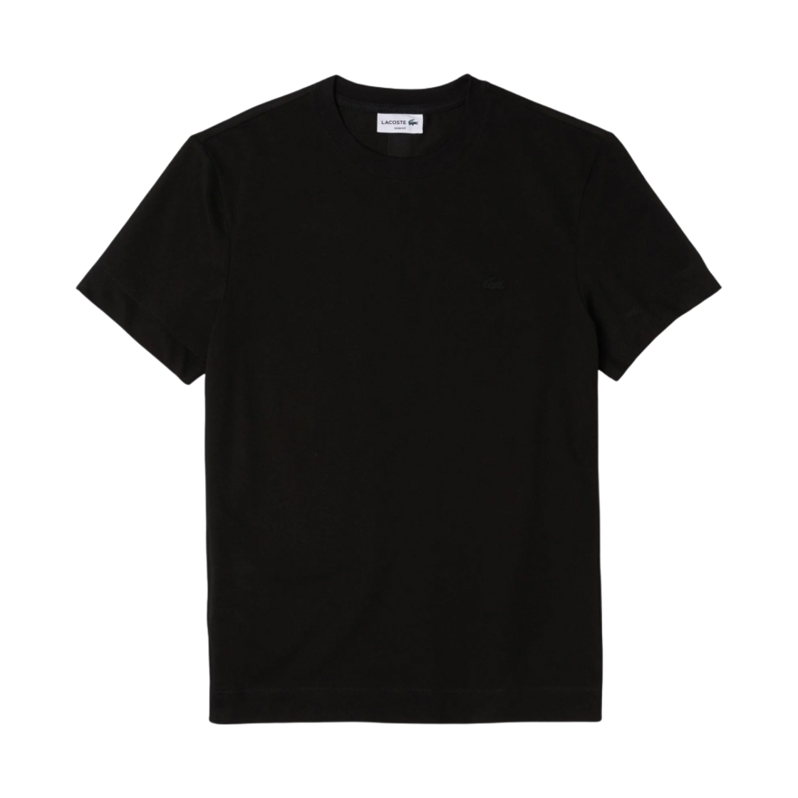 라코스테 크루넥 오가닉 코튼 피케 블렌드 티셔츠 블랙(Lacoste Crew Neck Organic Cotton Pique Blend T-Shirt Black) - 1
